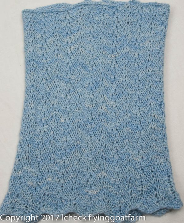 blue cowl made with Zephyrette