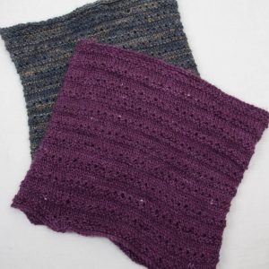 grey and marron lace cowl made with zephyrette