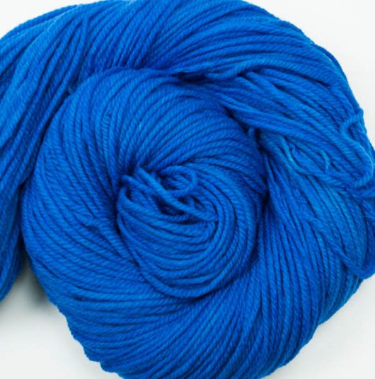 Bright royal blue cormo worsted yarn