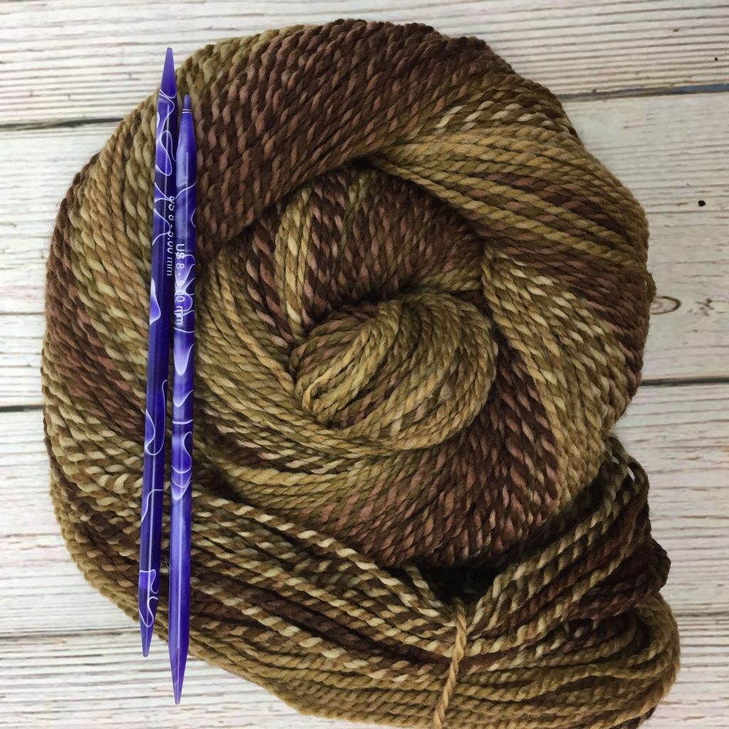 brown marled merino yarn