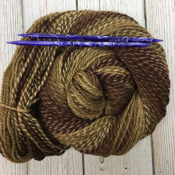 brown marled merino yarn