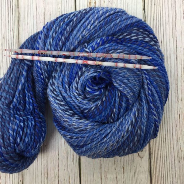 blue marled merino yarn