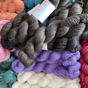 pile of multicolored yarn