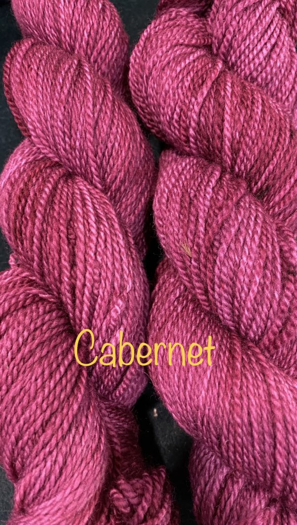 skeins in wine color