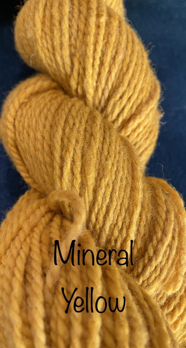 wool skein in a bright gold