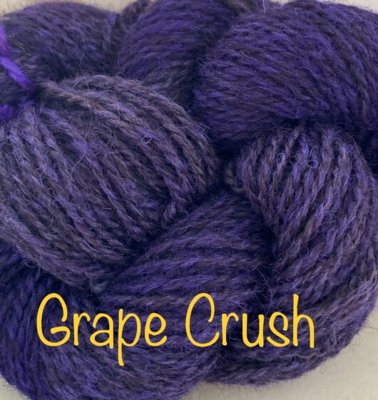 mohair yarn in purple