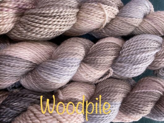 wool yarn in grey and brown