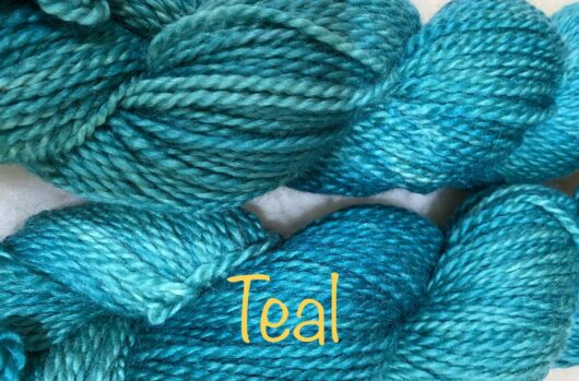 wool yarn in blue green