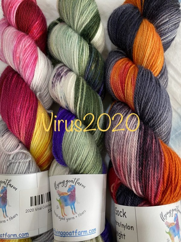 3 skeins in viral colors