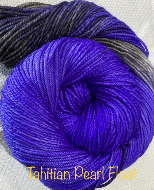yarn spiral in black and violet