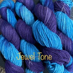 variegated blue and purple yarn