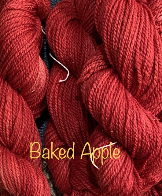 deep red orange yarn