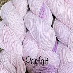 fingering yarn in a pink color