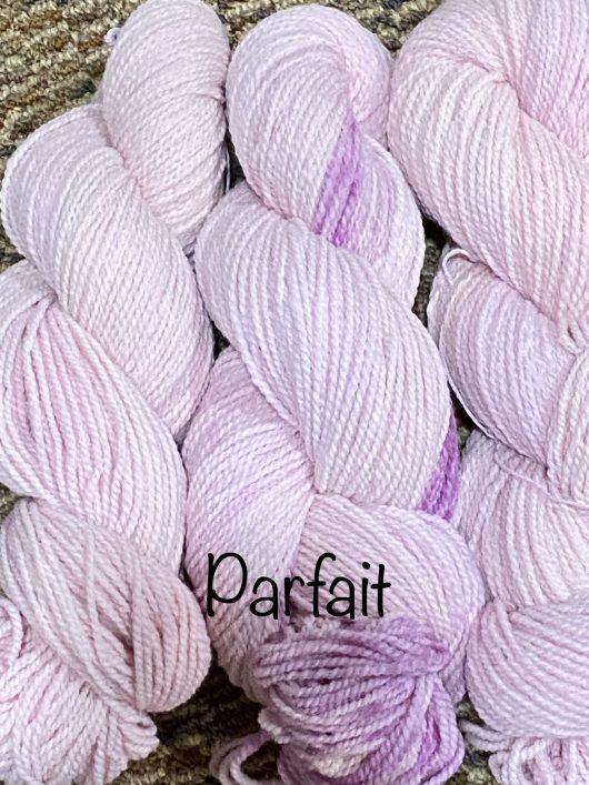 fingering yarn in a pink color