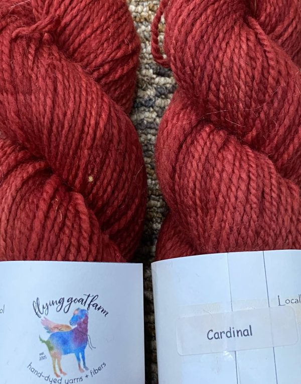 deep red-orange yarn