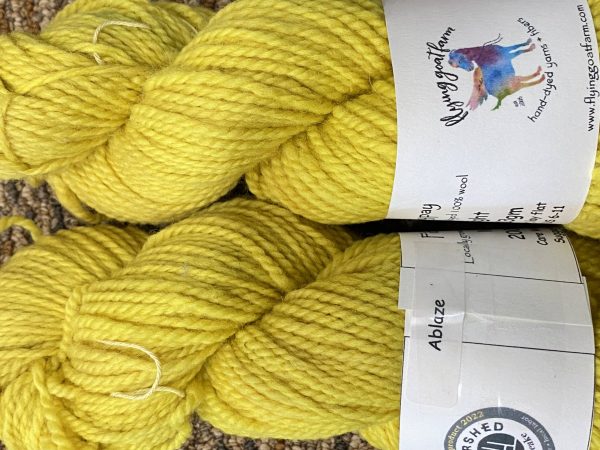 bright yellow yarn