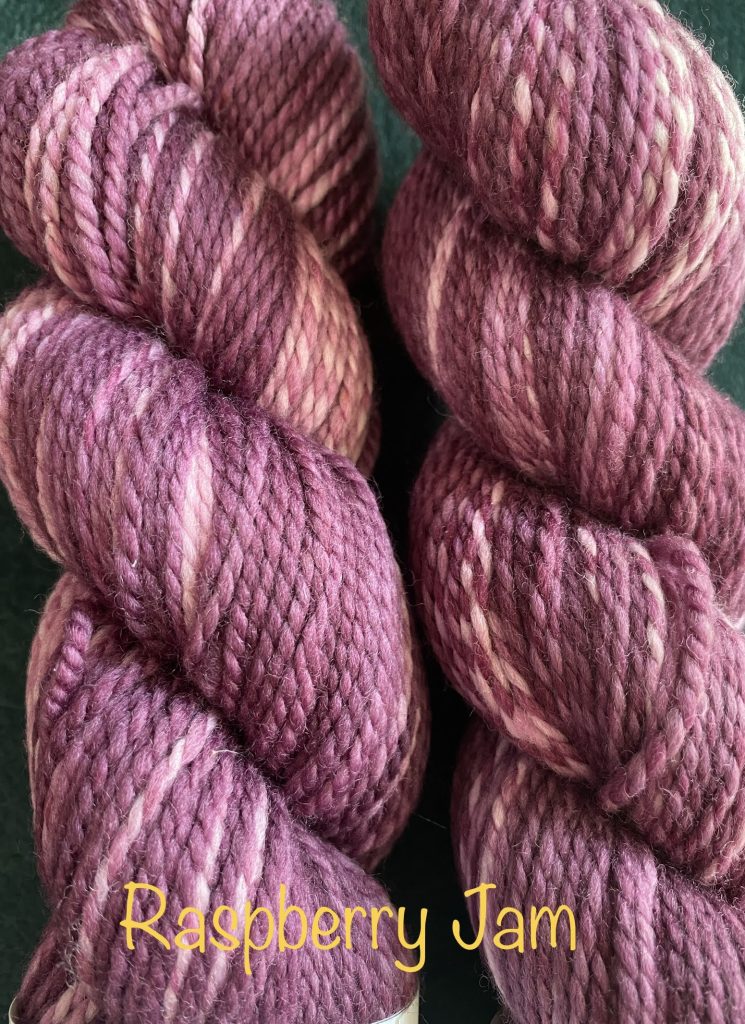 red violet marled yarn
