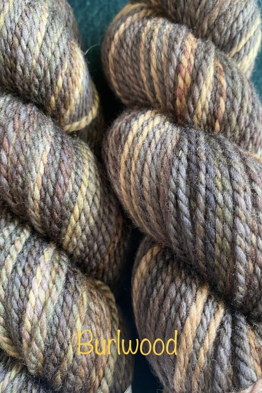 black and brown marled yarn