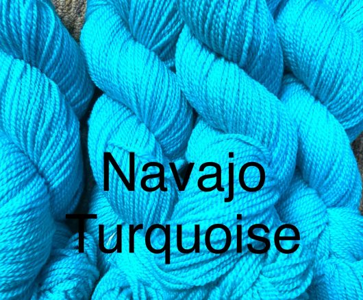 turquoise wool skeins