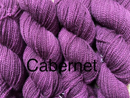 purple wool skeins